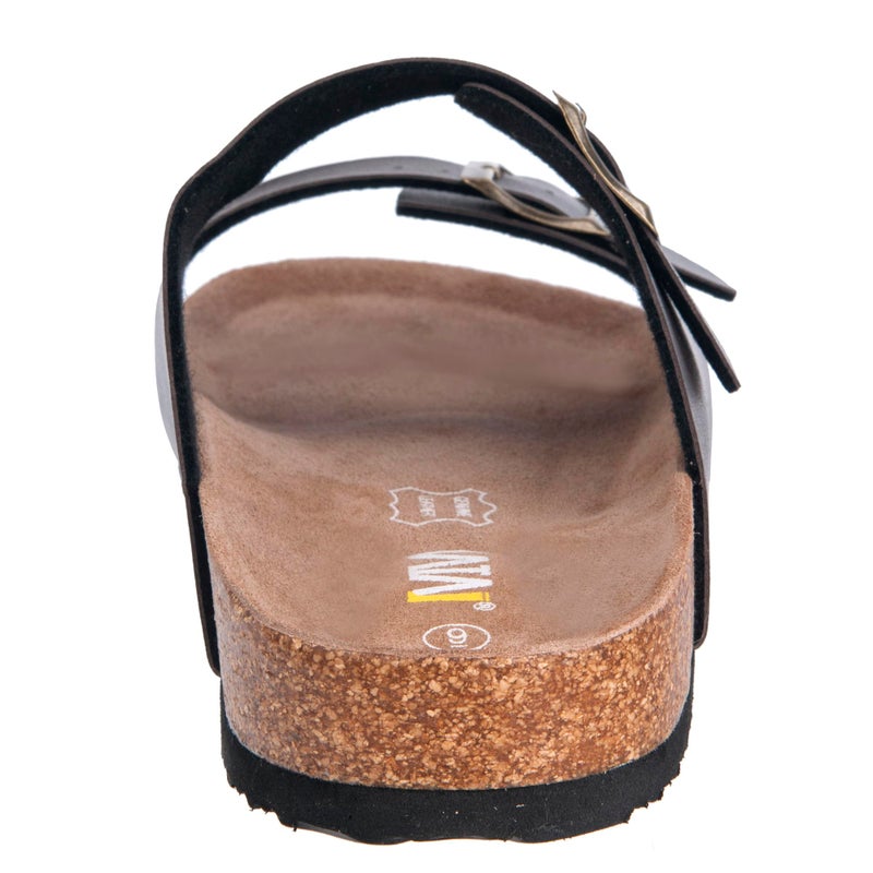WTW Men's Cork Footbed Sandals Slip on Beach Slide Slipper Shoes with Adjustable Metal Buckle Strap for Men Causal Style - Image 5
